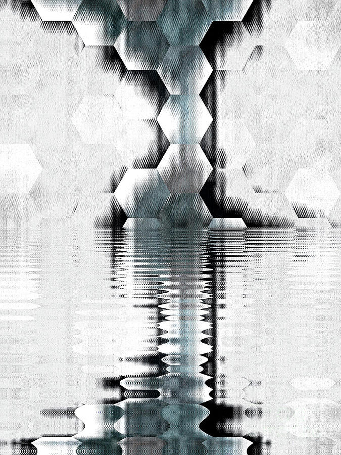 Series Burst Hexagonal Digital Art by Alexandra Vusir