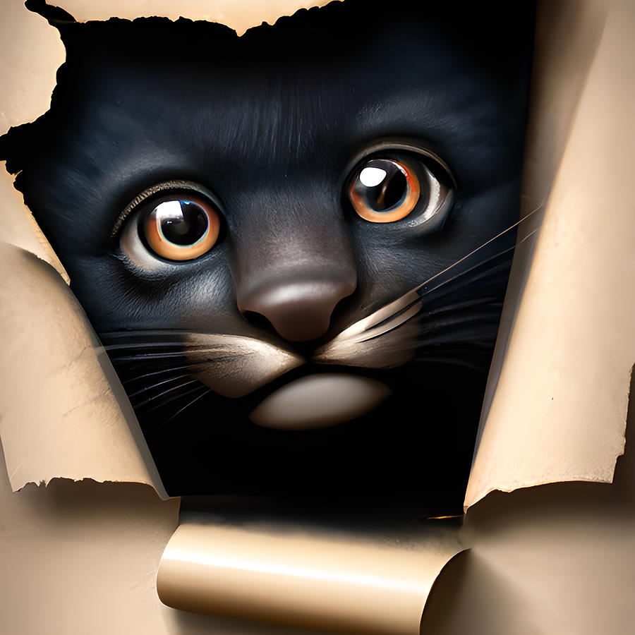 Serious Panther Digital Art by Amalia Suruceanu