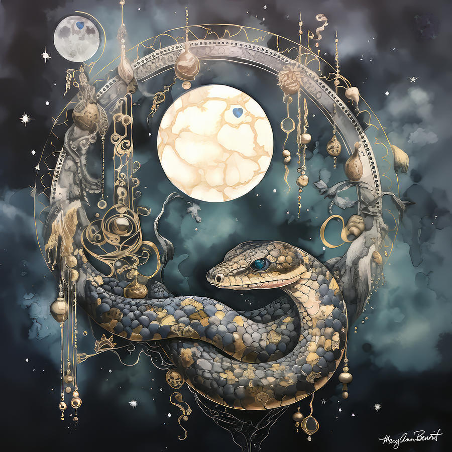 Serpent #3 Digital Art by Mary Ann Benoit