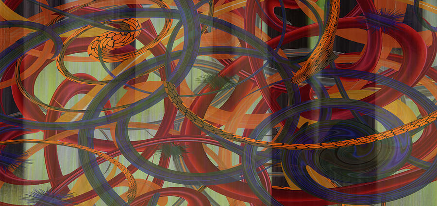 Abstract Digital Art - Serpent Lucidity by Whispering Peaks Photography