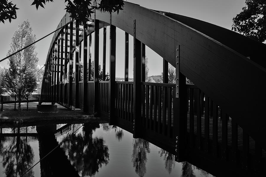 Serta wooden bridge in Monochrome Photograph by Angelo DeVal
