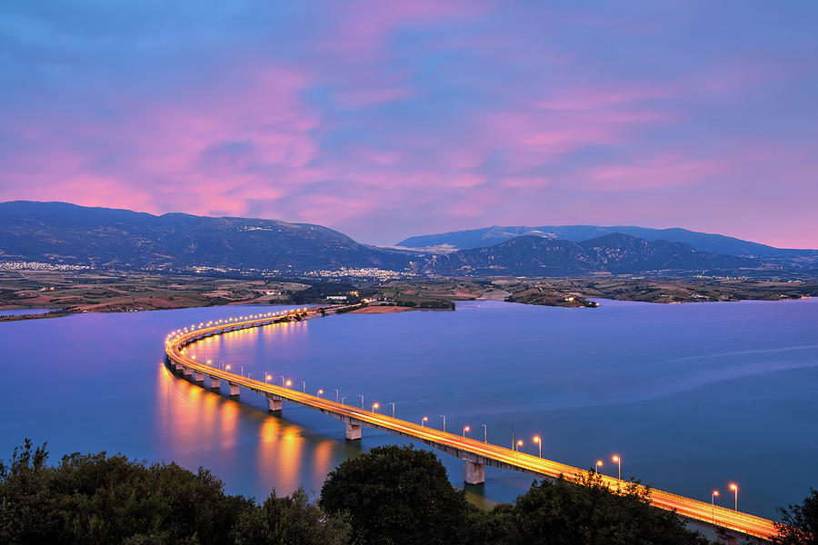 Servia High Bridge at Polyfytos Lake Photograph by Alexios Ntounas
