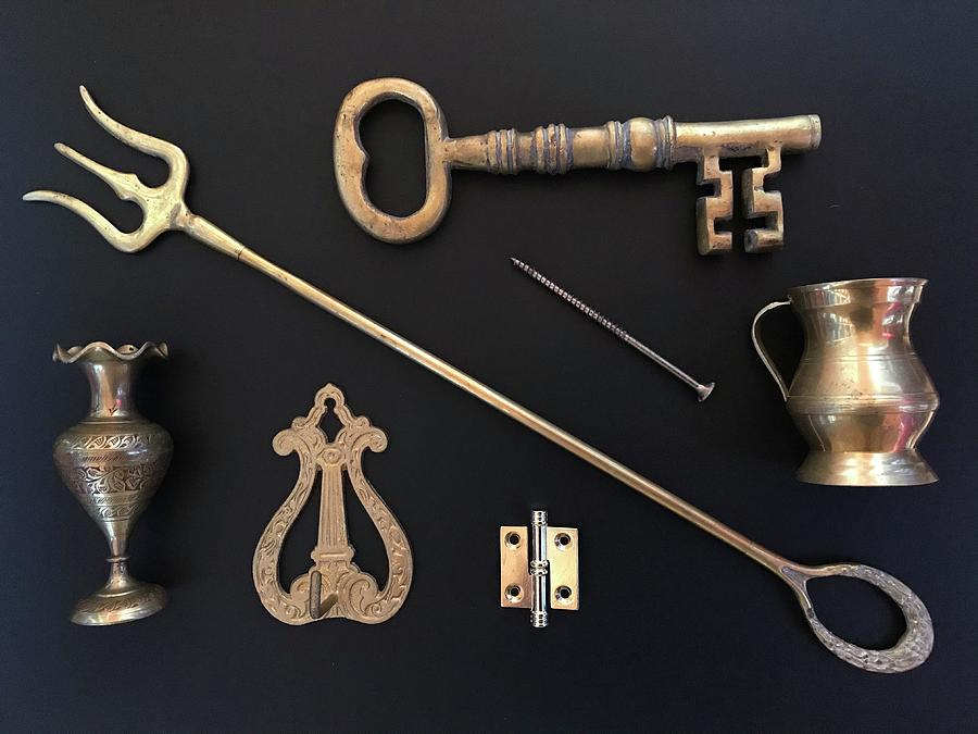 Set of Brass Objects Photograph by Jan Dolezal