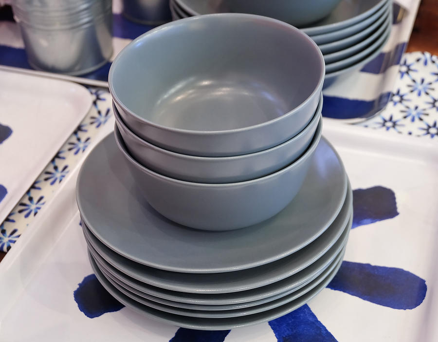 Set of Ceramic Dishes, Bowls and Plates Photograph by Arayabandit
