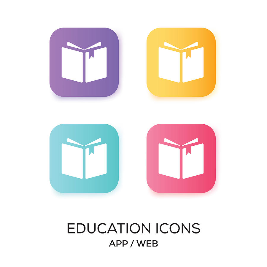 Set of Education App Icon Drawing by Cnythzl