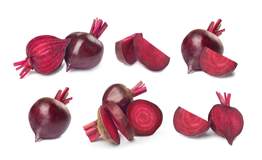 Set Of Red Beet On A White Background Photograph by Urfinguss