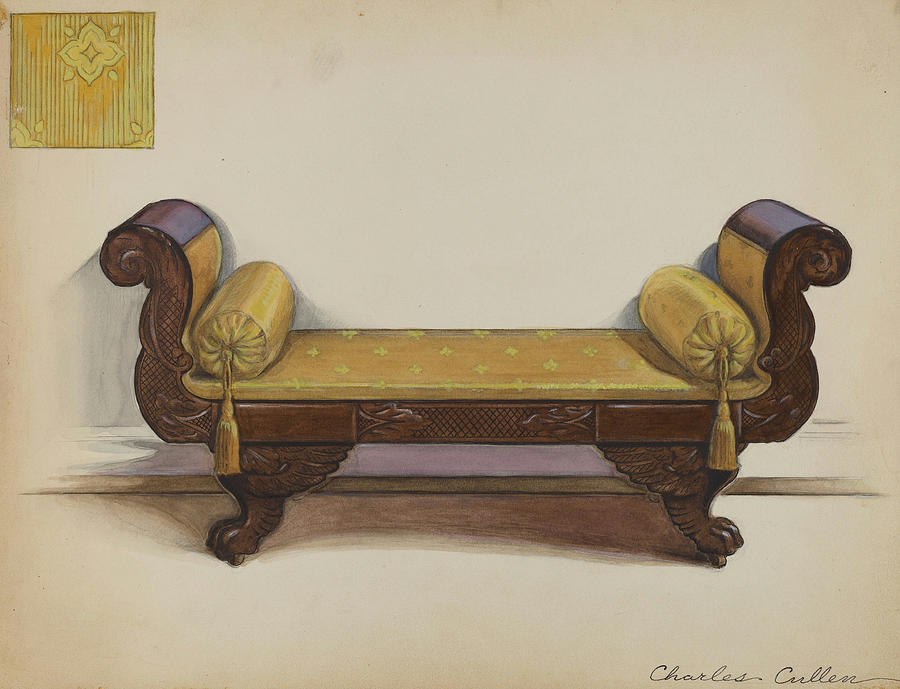 Settee Drawing by Charles Cullen Fine Art America
