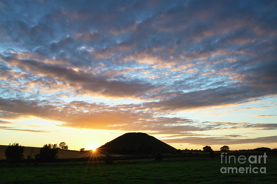 Setting Sun Over Silbury Hill Photograph by Tim Gainey