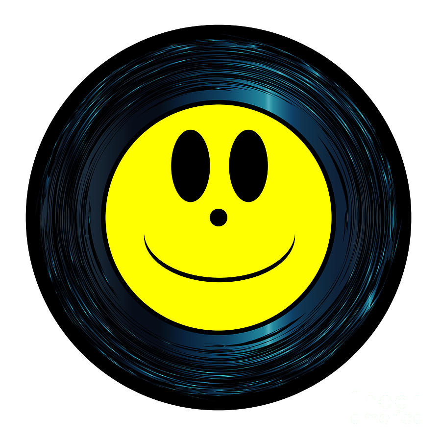 Seven Inch Vinyl Happy Smily Face Digital Art by Bigalbaloo Stock