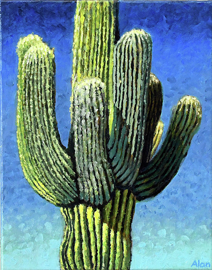 Seven Limbed Saguaro Painting by Alan Steele - Fine Art America