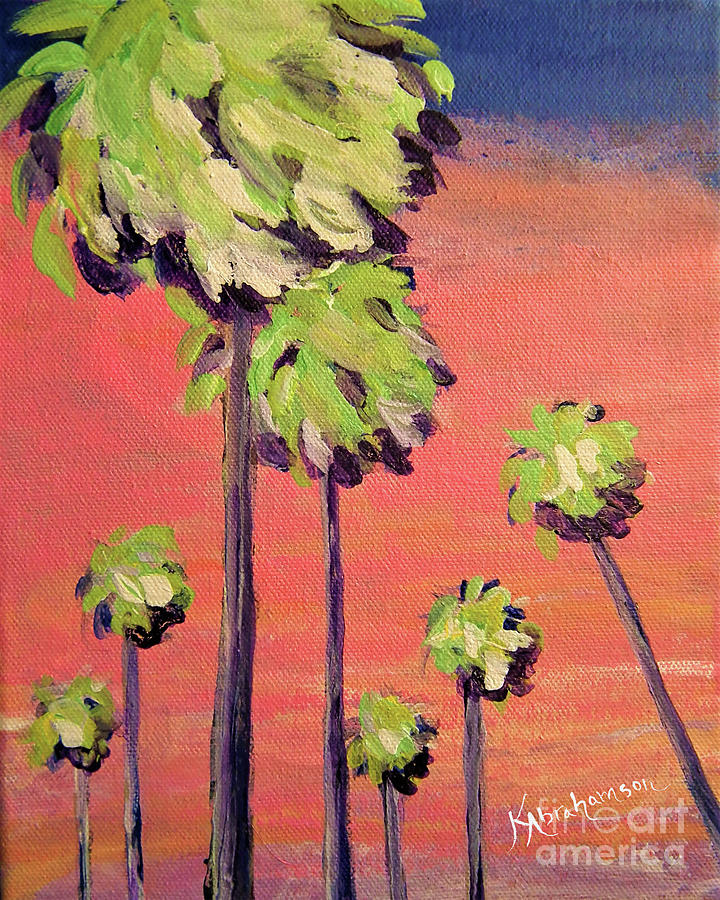 Seven Palms Pretty in Pink Painting by Kristen Abrahamson