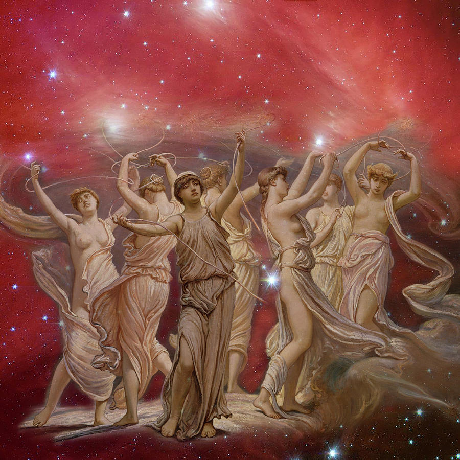 Seven Sisters Dancing in the Stars Digital Art by Stoneworks Imagery