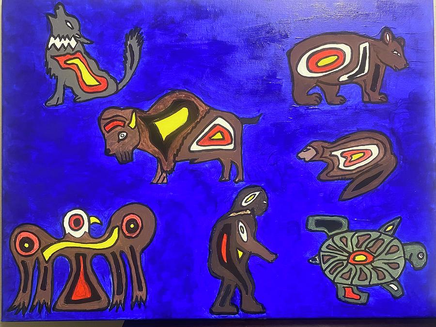 Seven Teachings Painting by Corinne Cloutier - Fine Art America