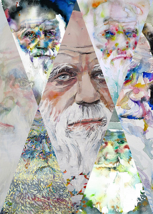 Seven Times Charles Darwin .1 Painting by Fabrizio Cassetta