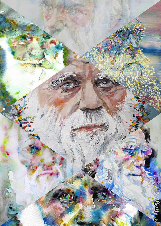 Seven Times Charles Darwin .2 Painting by Fabrizio Cassetta