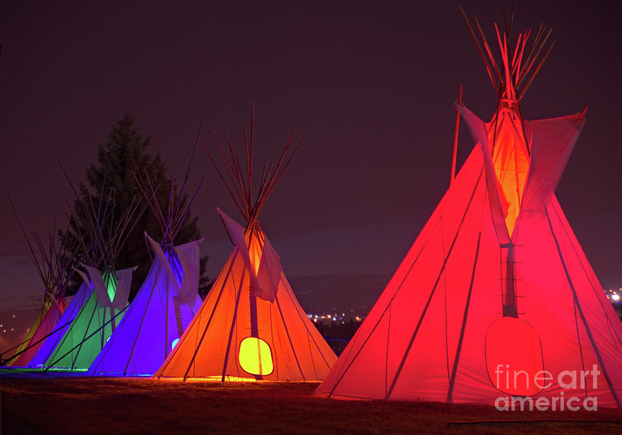 Seven Tribute Teepees Photograph by Kae Cheatham
