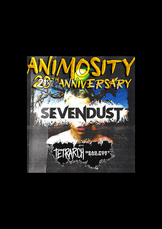 Sevendust Animosity 21st Anniversary Tour 2022 Sk77 Digital Art by