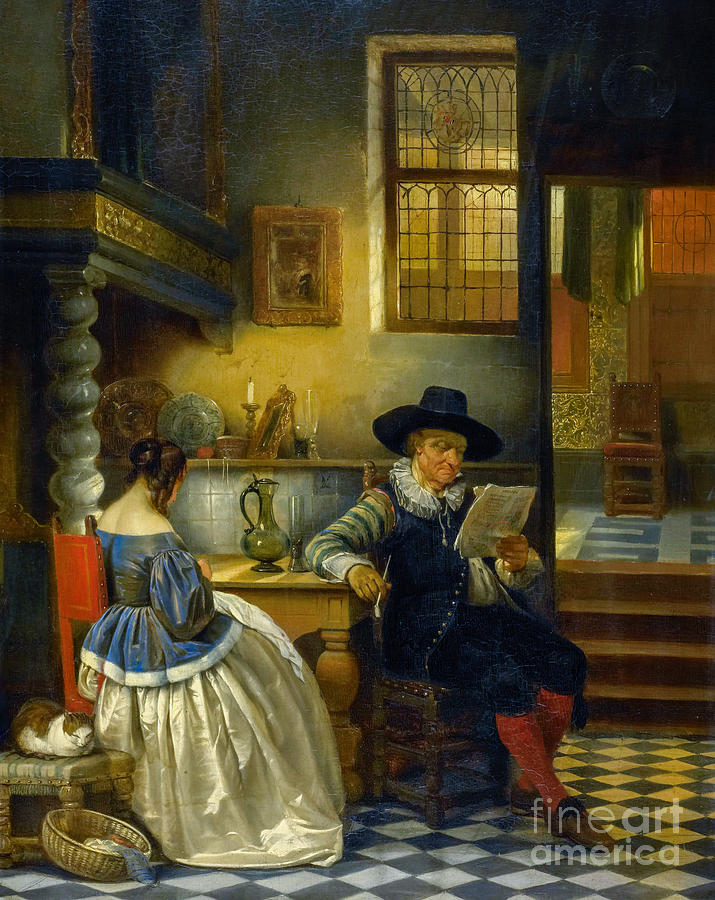 Seventeenth-century Interior, 1838 Painting