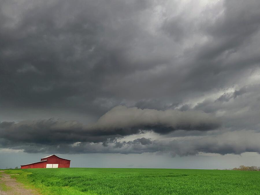Severe Thunderstorm and a Barn Photograph by Ally White Severe Thunderstorm and a Barn Photograph by Ally White