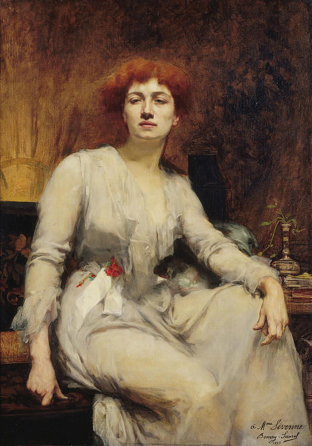 Severine Portrait of Caroline Remy Painting by Amelie Beaury Saurel