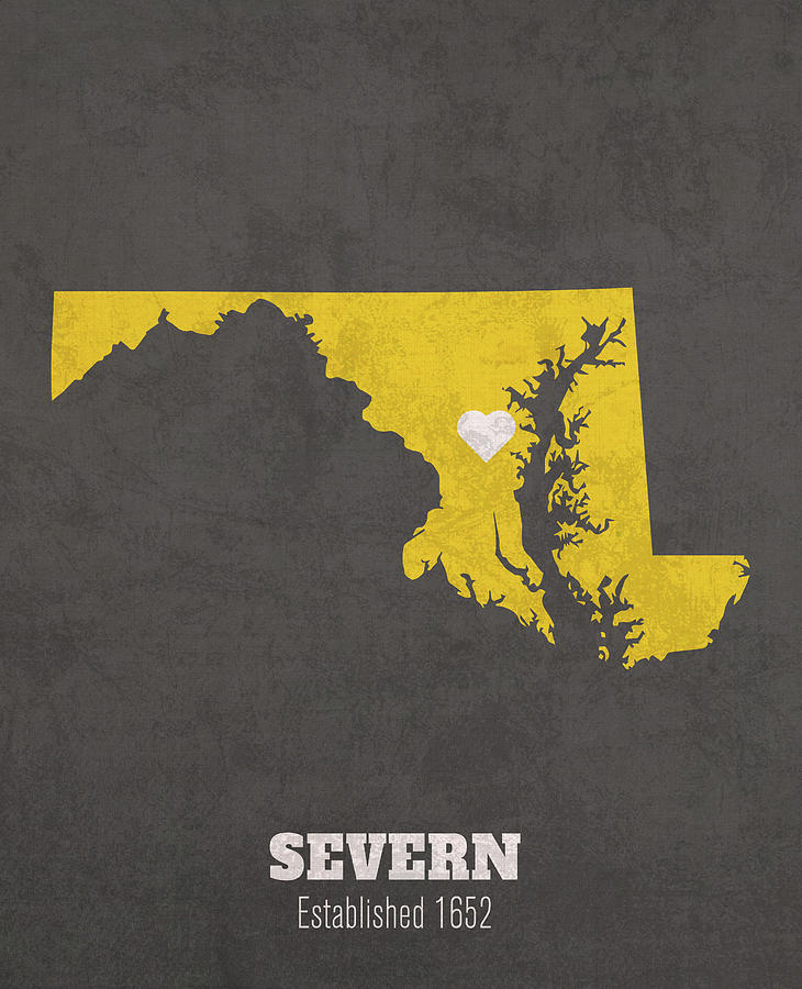 Severn Maryland City Map Founded 1652 Towson University Color Palette ...