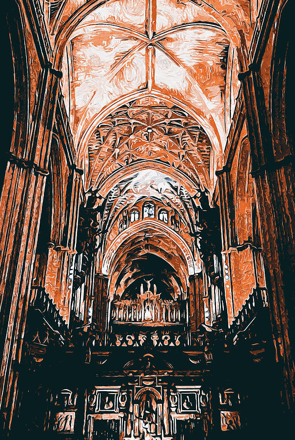 Seville, Gothic Cathedral - 22 Painting by AM FineArtPrints
