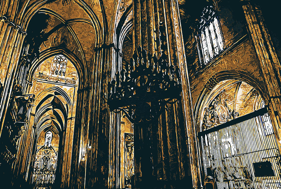 Seville, Gothic Cathedral - 23 Painting by AM FineArtPrints