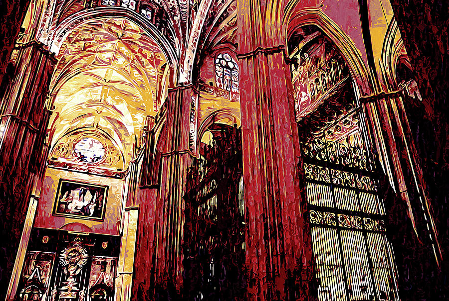 Seville, Gothic Cathedral - 24 Painting by AM FineArtPrints