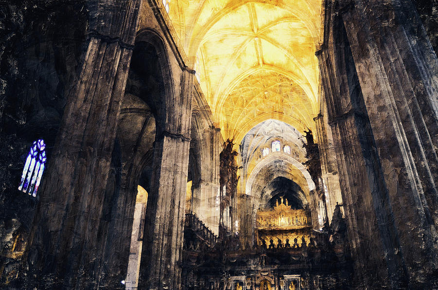 Seville, Gothic Cathedral - 26 Painting by AM FineArtPrints