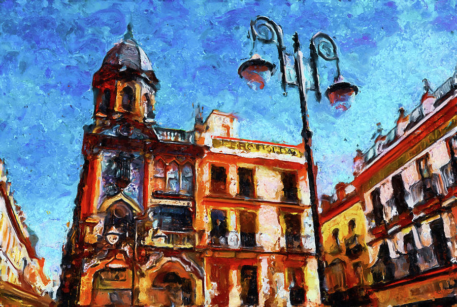 Seville, Plaza del Pan - 08 Painting by AM FineArtPrints