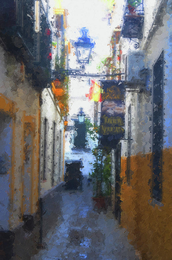 Seville, the colorful streets of Spain - 12 Painting by AM FineArtPrints