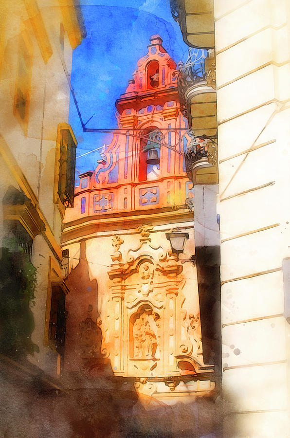 Seville, the colorful streets of Spain - 34 Painting by AM FineArtPrints