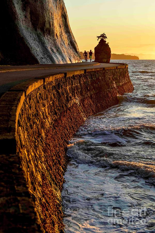 Seawall at Siwash Rock, Stanley Park, Vancouver, British Columbia, Canada Photograph by Michael Wheatley
