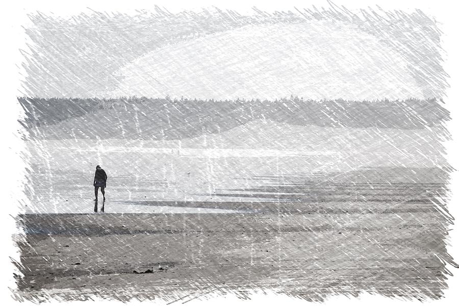 Sewall Beach, Maine Digital Art by Susan Allen