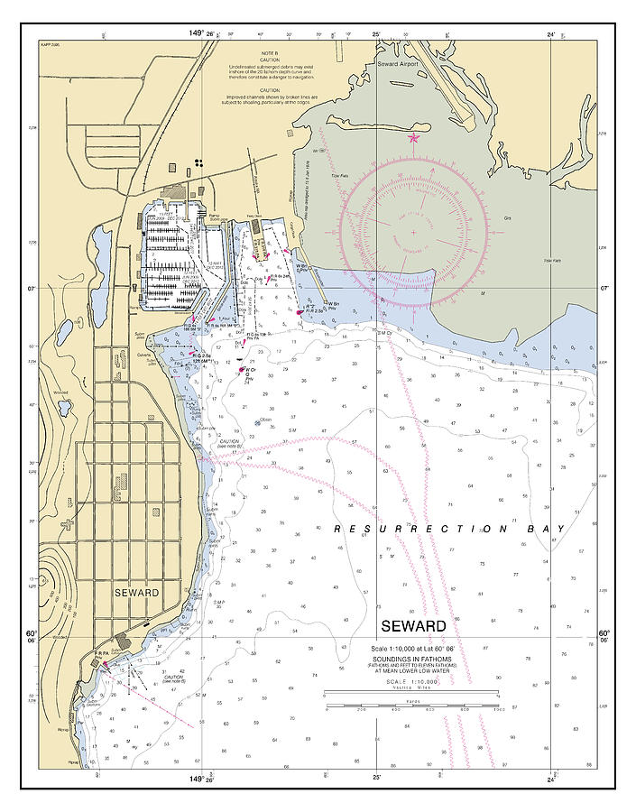 Seward Alaska, Chart 16682_2, Noaa Chart 16682 Digital Art by Nautical