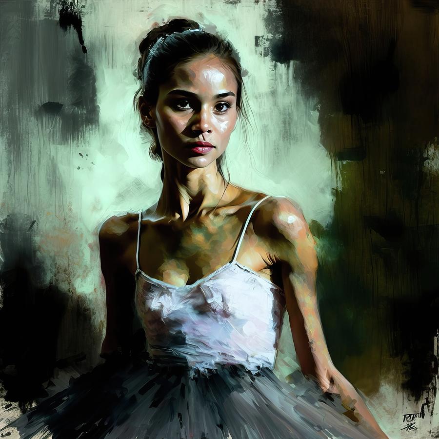 Swan Digital Art - Sexy Ballerina by My Head Cinema