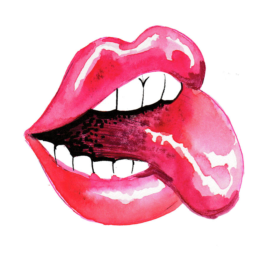 Sexy lips Drawing by Alexander Kuzyuberdin - Fine Art America