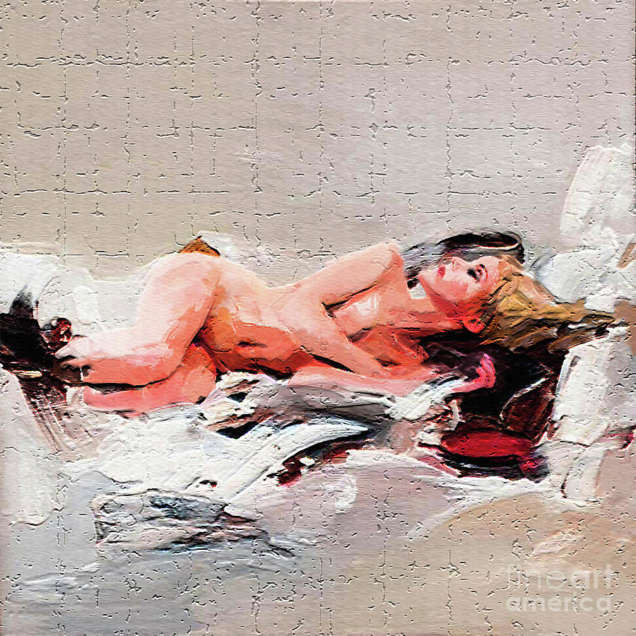 Sexy nude sleeping girl 92 Painting by Native American GullG - Fine Art  America