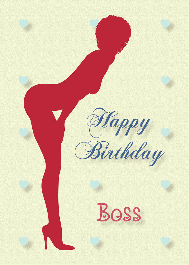 Sexy Pin Up Birthday for Boss Digital Art by Jan Keteleer