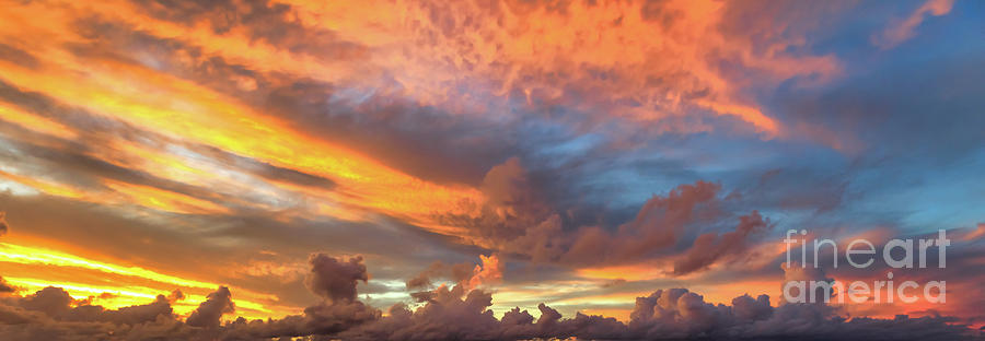 Seychelles dramatic sky at sunset Photograph by Benny Marty