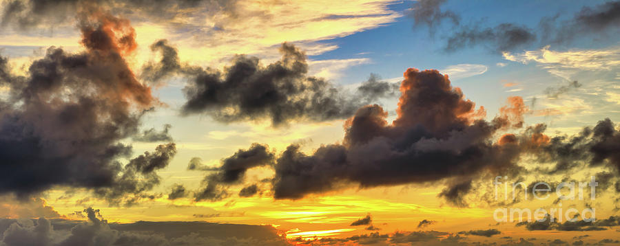 Seychelles dramatic sky with dark clouds Photograph by Benny Marty