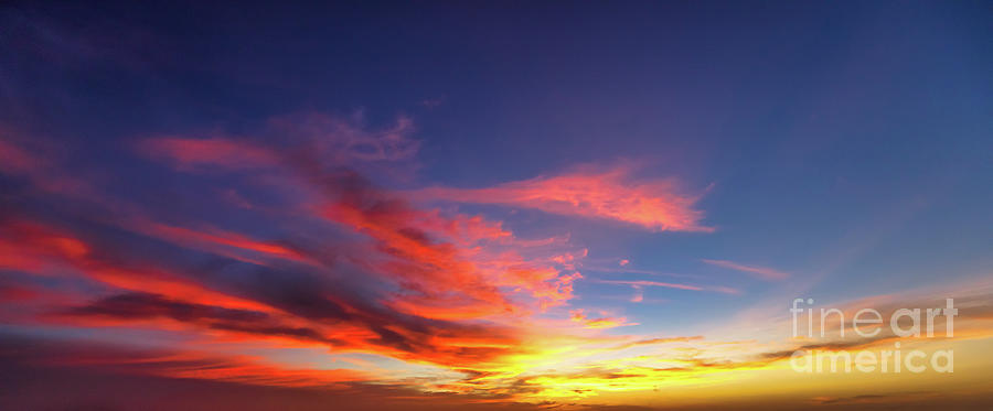 Seychelles sky at sunset Photograph by Benny Marty