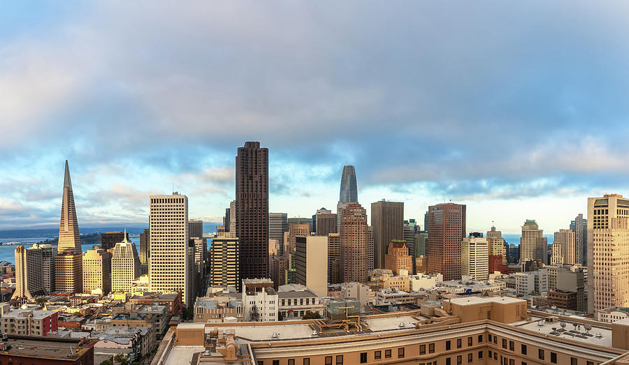 sF skylines evening Photograph by Jonathan Nguyen