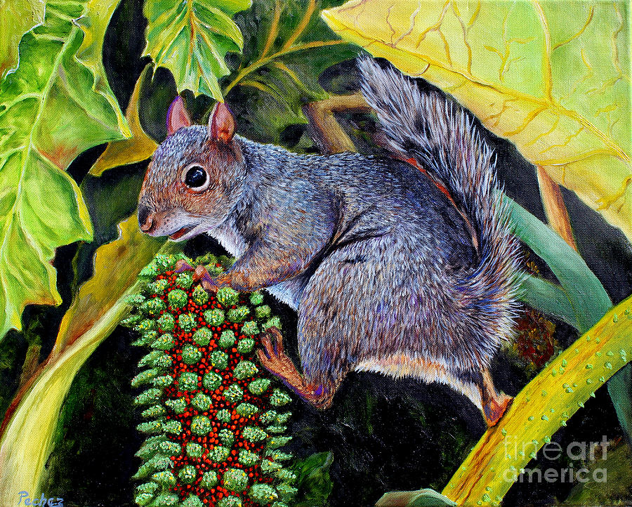 S.F. squirrel Painting by Pechez Sepehri