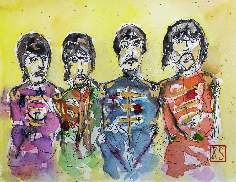 Sgt. Peppers Lonely Hearts Club Band Painting by Kim Sowa