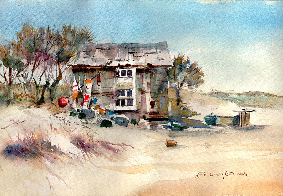 Shack on the Dunes Painting by P Anthony Visco