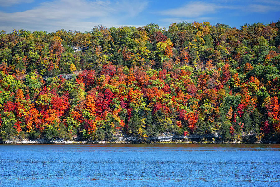 Shades of Autumn at Lake of the Ozarks Photograph by Lynn Bauer