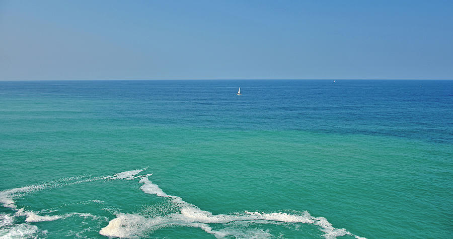 Shades of blue in the Bay of Biscay Photograph by Monika Salvan