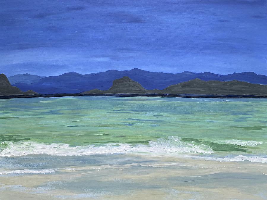 Beach Decor Painting - Shades of Blue by Natalia Ciriaco