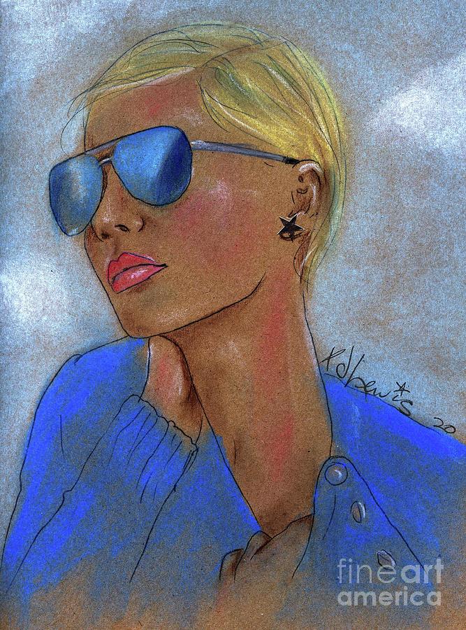 Shades of Blue Drawing by PJ Lewis